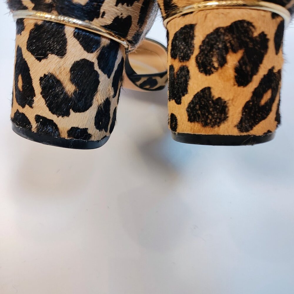 Cole Haan Women's 7 1/2B Leopard Chunky Heel Shoes - Picture 11 of 15